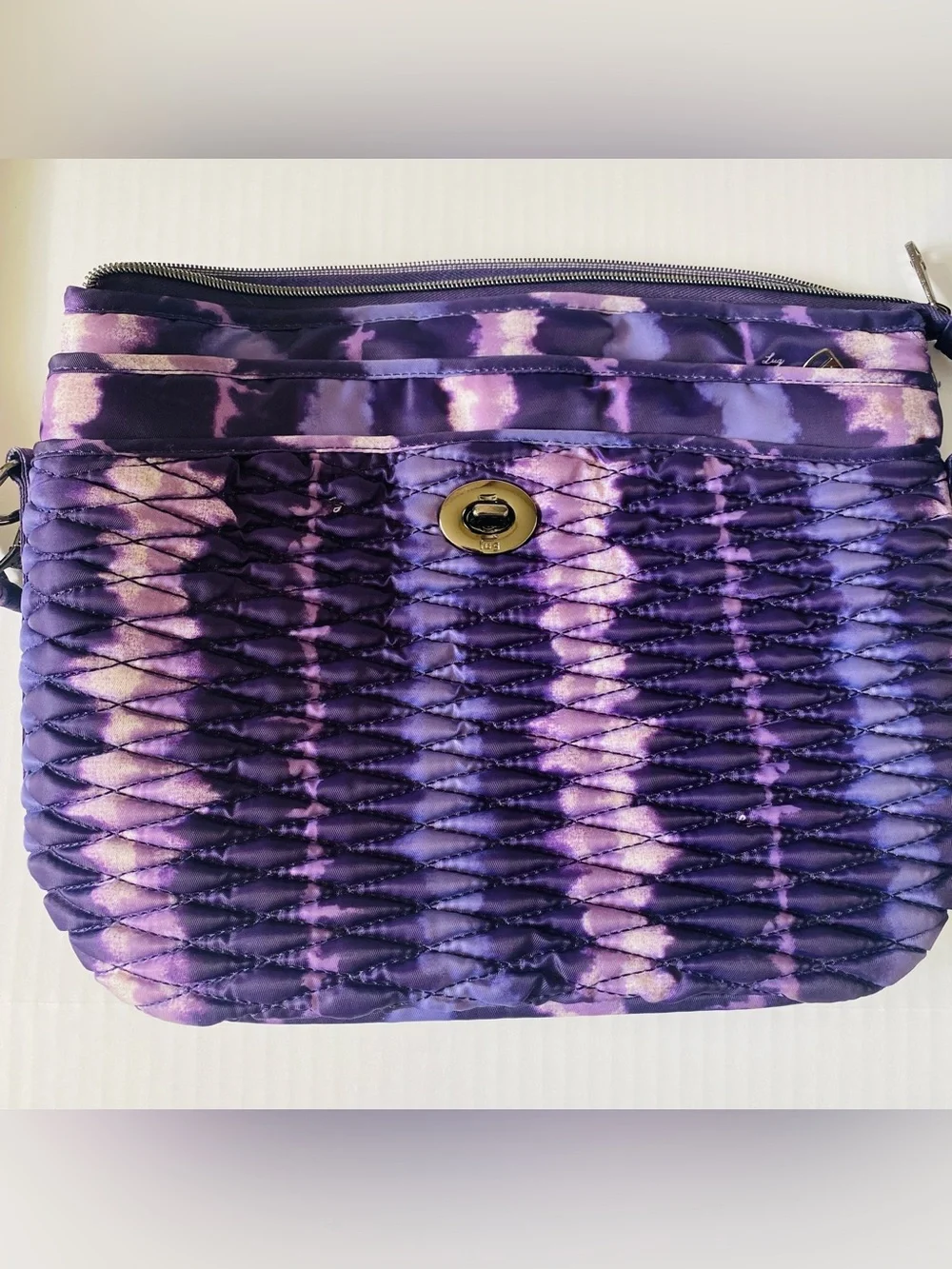 Lug Adagio Purple Tie-dye Crossbody Bag Easy Care
